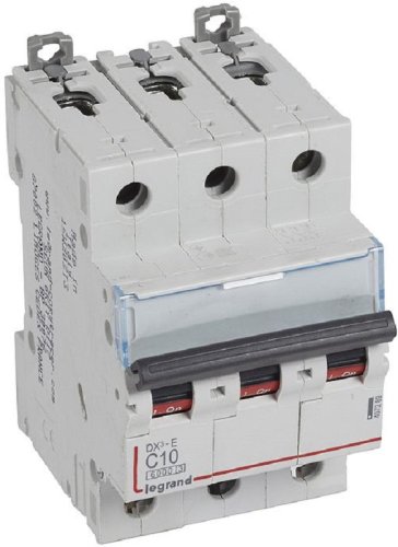 Выключатель автоматический Legrand DX3-E 6000 3п 10А C 6кА картинка